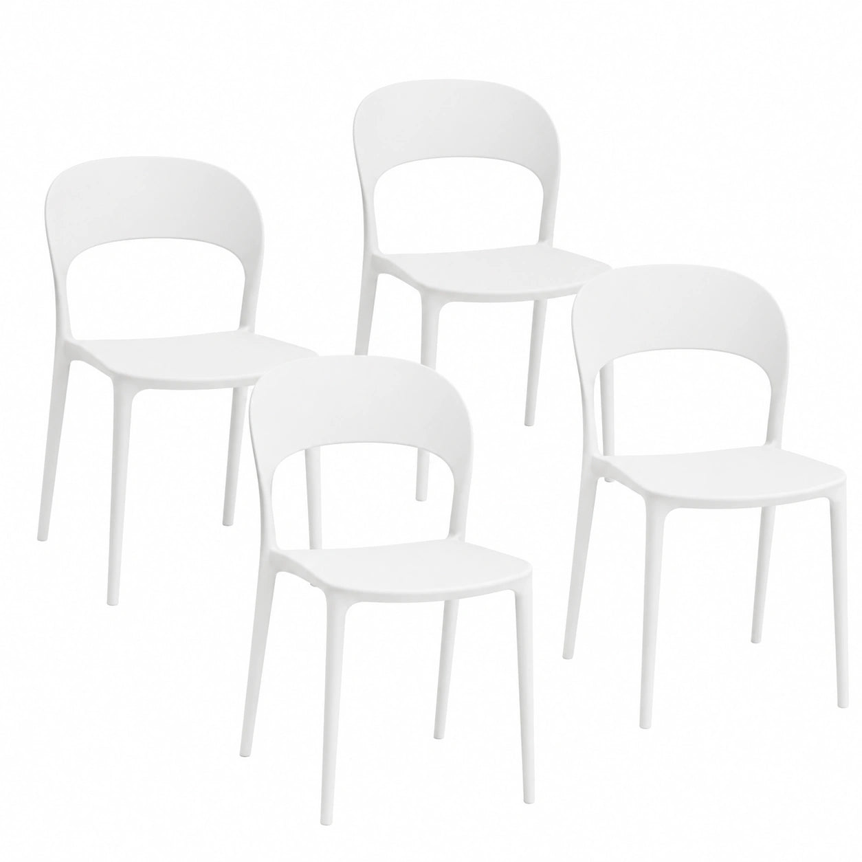 Chaise, coloris blanc, 41 x 38 x 77 cm, pour la salle à manger ou la cuisine