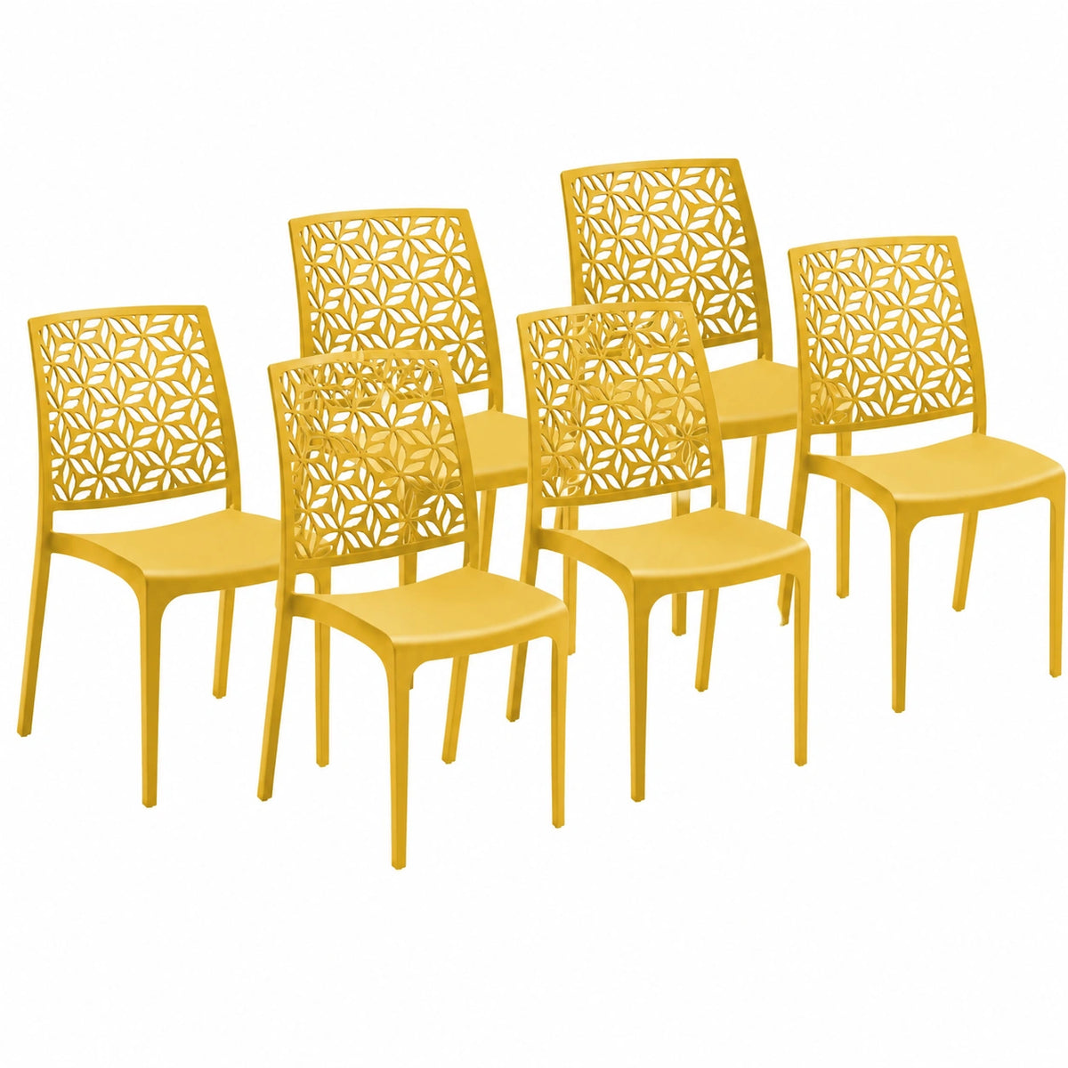 Chaise de jardin, coloris jaune, pour la terrasse ou le jardin
