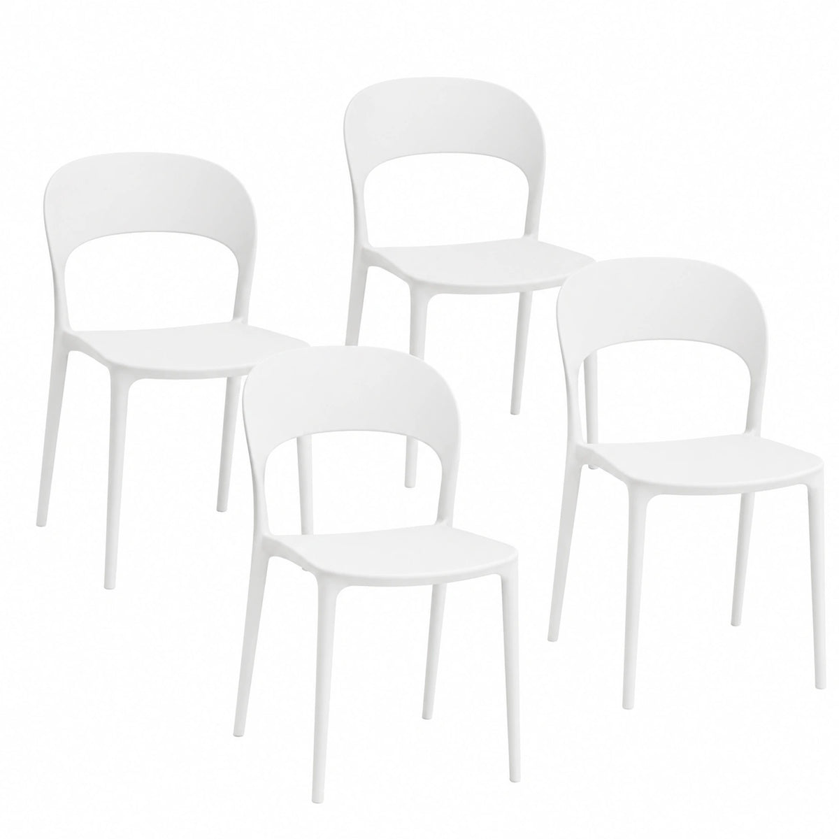 Chaise, coloris blanc, 41 x 38 x 77 cm, pour la salle à manger ou la cuisine