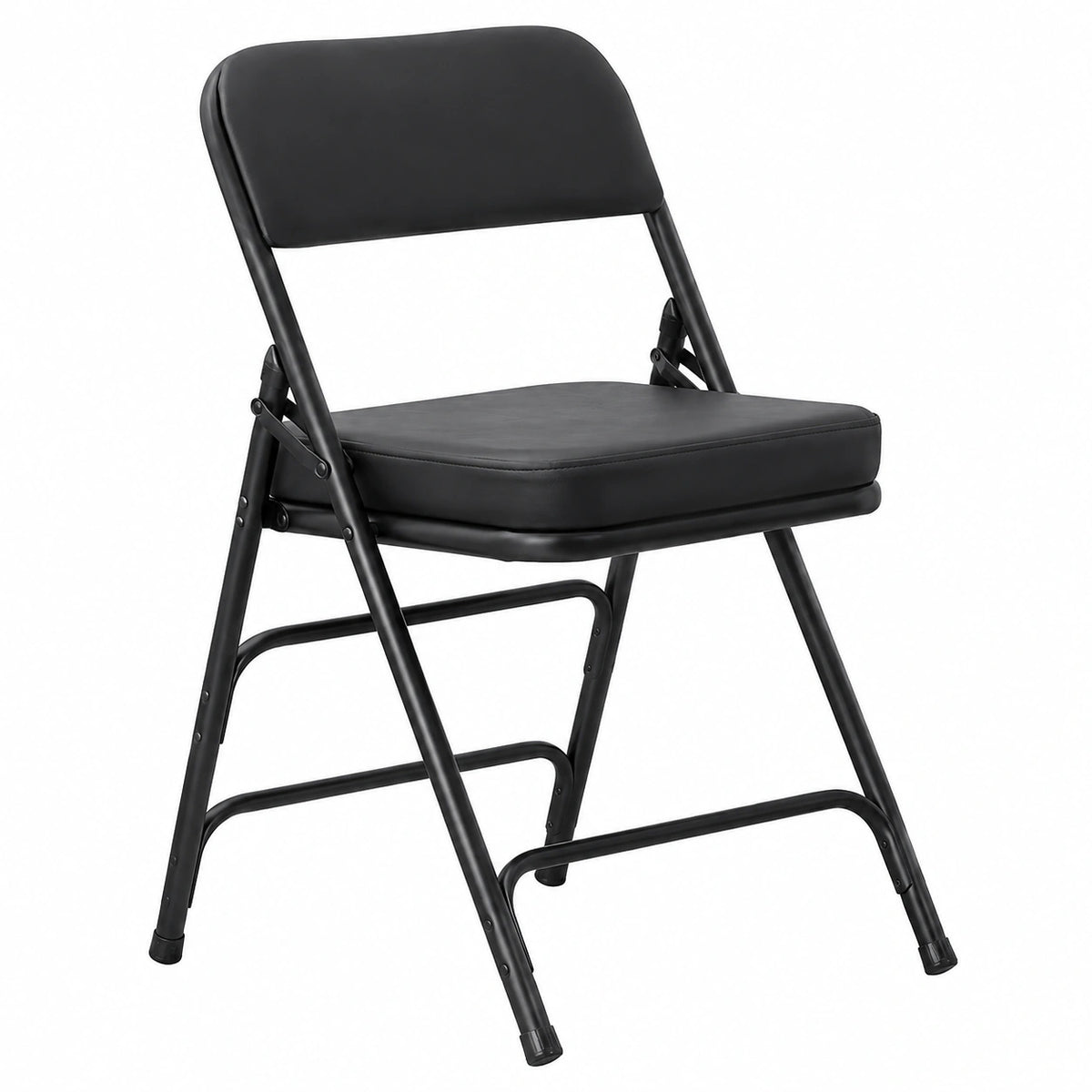 Chaise, en métal, avec coussin, rembourré, coloris noir, pour la salle à manger ou la cuisine