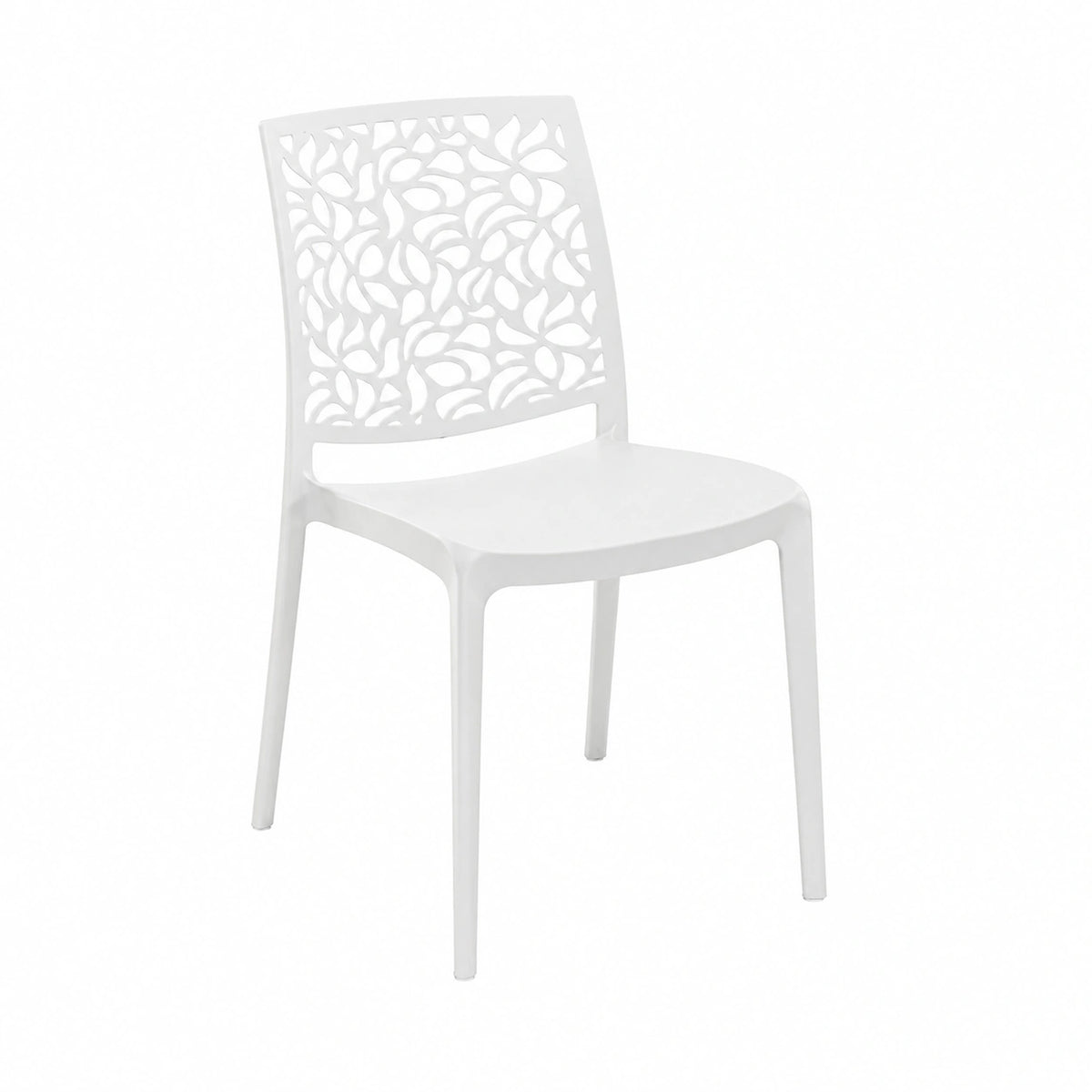 Chaise, en verre, coloris blanc, pour la salle à manger ou la cuisine