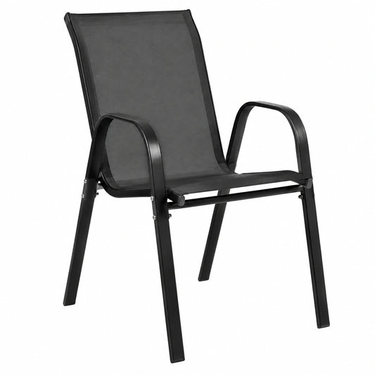 Chaise de jardin, coloris noir, pour la terrasse ou le jardin