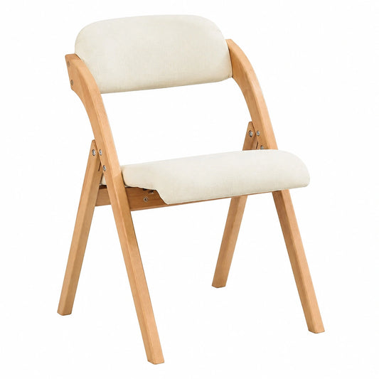Chaise, pliable, rembourré, 47,5 x 59 x 77 cm, coloris blanc, pour la salle à manger ou la cuisine