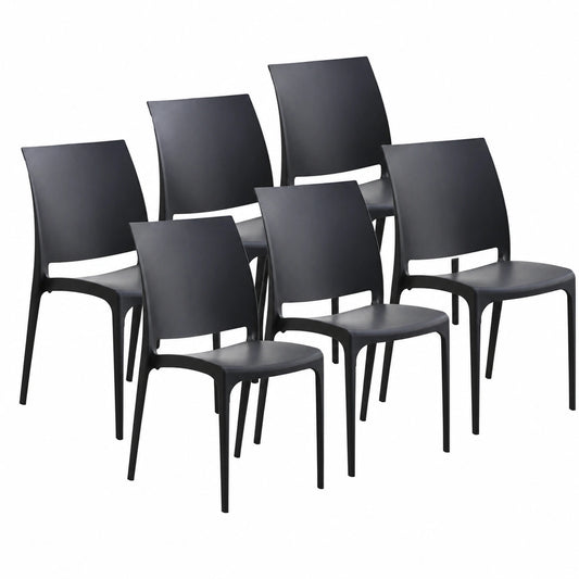 Chaise de jardin, coloris noir, pour la terrasse ou le jardin