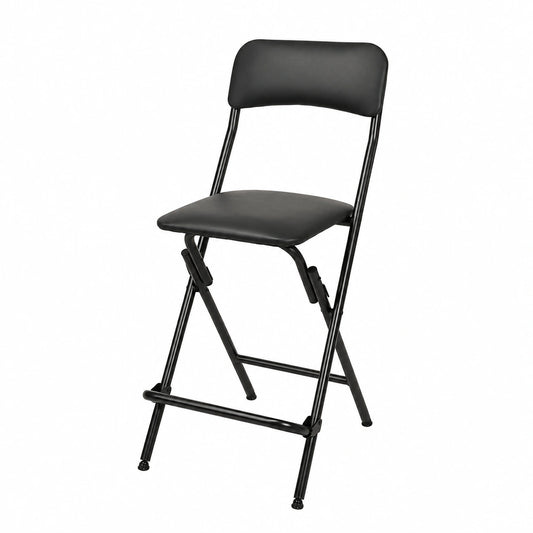 Tabouret, pliable, coloris noir, pour la cuisine ou l’espace repas