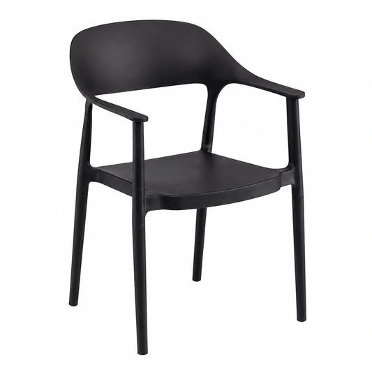 Chaise de jardin, coloris noir, pour la terrasse ou le jardin