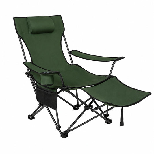 Chaise longue, coloris vert, pour la terrasse ou le jardin