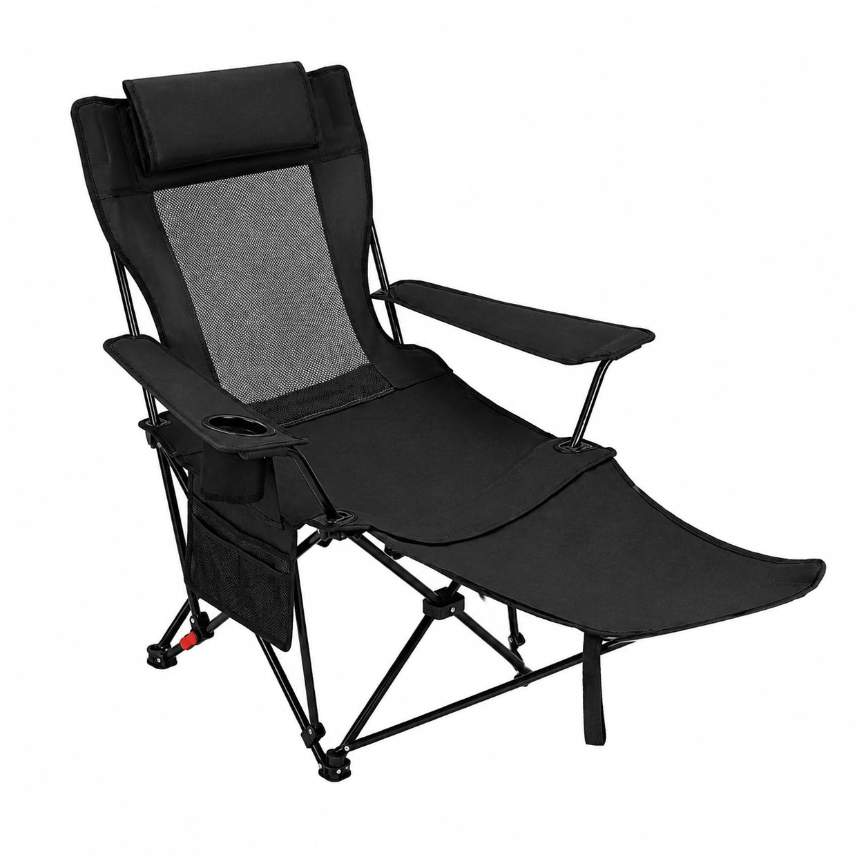 Chaise, avec porte-gobelet, réglable, coloris noir, pour la salle à manger ou la cuisine